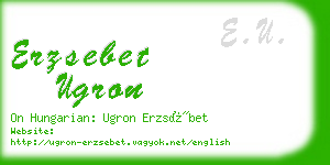 erzsebet ugron business card